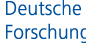 Blauer Schriftzug "Deutsche Forschungsgemeinschaft (DFG)" auf transparentem Hintergrund
