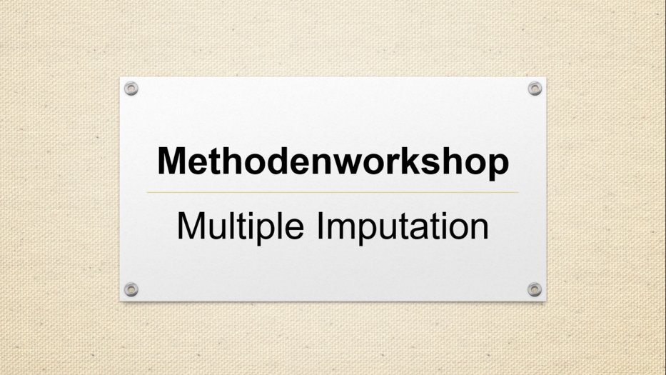 Methodenworkshop: Multiple Imputation